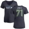 Women's Walter Jones Name & Number Slim Fit T-Shirt - Navy