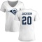 Women's Warren Jackson Name & Number Slim Fit T-Shirt - White