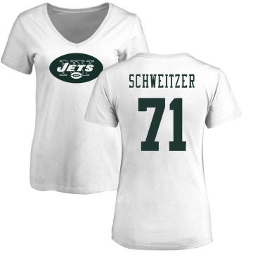 Women's Wes Schweitzer Name & Number Slim Fit T-Shirt - White