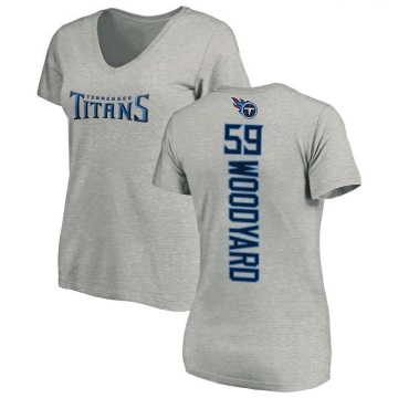 Women's Wesley Woodyard Backer V-Neck T-Shirt - Ash