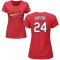 Women's Whitey Herzog Name & Number T-Shirt - Red