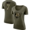 Women's Will Grier Legend Salute to Service Scoop Neck T-Shirt - Olive