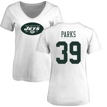 Women's Will Parks Name & Number Slim Fit T-Shirt - White