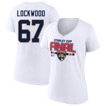 Women's William Lockwood 2023 Stanley Cup Final V-Neck T-Shirt - White