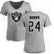 Women's Willie Brown Name & Number Slim Fit T-Shirt - Ash