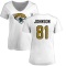 Women's Willie Johnson Name & Number Slim Fit T-Shirt - White