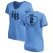 Women's Yandy Diaz RBI Slim Fit V-Neck T-Shirt - Light Blue