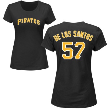 Women's Yerry De Los Santos Name & Number T-Shirt - Black