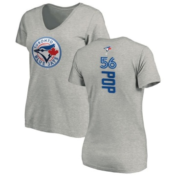 Women's Zach Pop Backer Slim Fit T-Shirt - Ash