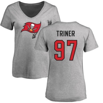 Women's Zach Triner Name & Number Slim Fit T-Shirt - Ash