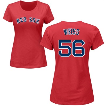 Women's Zack Weiss Name & Number T-Shirt - Red