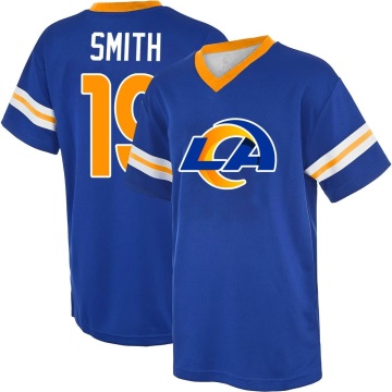 Xavier Smith Name & Number Game Day V-Neck T-Shirt - Royal