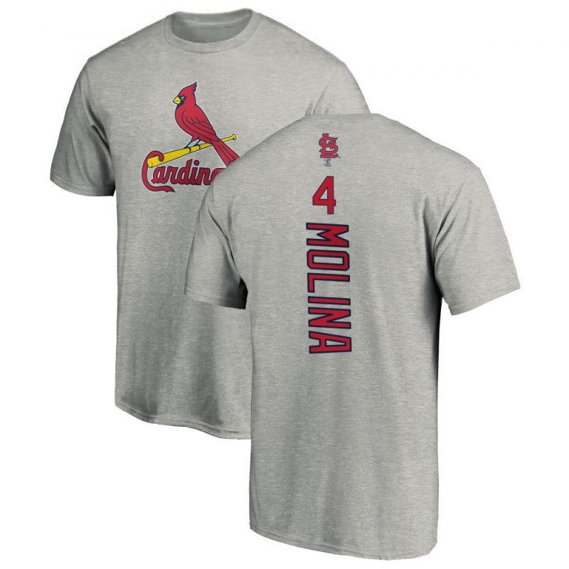 Yadier Molina Backer T-Shirt - Ash - Tshirtsedge