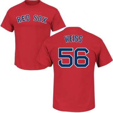 Zack Weiss Name & Number T-Shirt - Scarlet