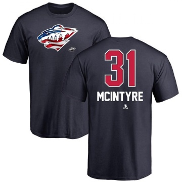 Zane McIntyre Name and Number Banner Wave T-Shirt - Navy